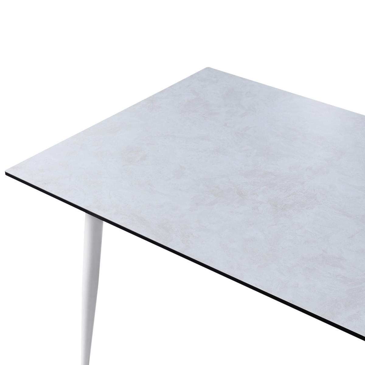 KONFERENZTISCH 90/180 cm Travertinoptik Tolentino - Beige, Kunststoff (180/90/75cm) - Beliani
