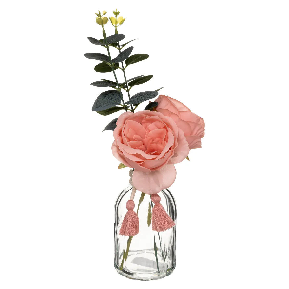 BLUMENARRANGEMENT Glas Carmen 30 cm - Hellrosa, Kunststoff (30cm) - Atmosphera Createur d´interieur