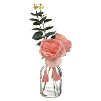 BLUMENARRANGEMENT Glas Carmen 30 cm - Hellrosa, Kunststoff (30cm) - Atmosphera Createur d´interieur