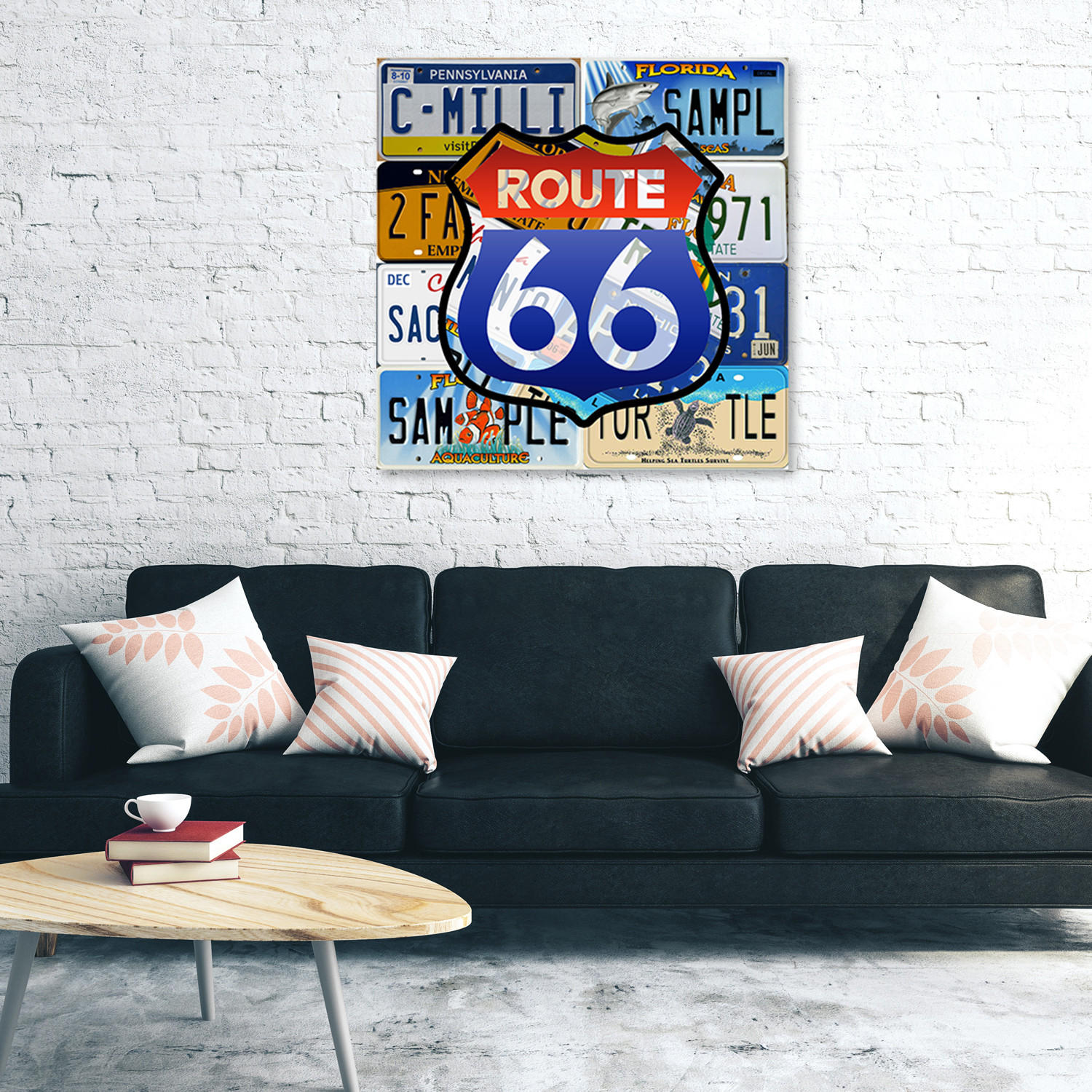 WANDBILD mit Wandbildunterschriften farbig - Multicolor, Textil (50/50cm) - Feeby