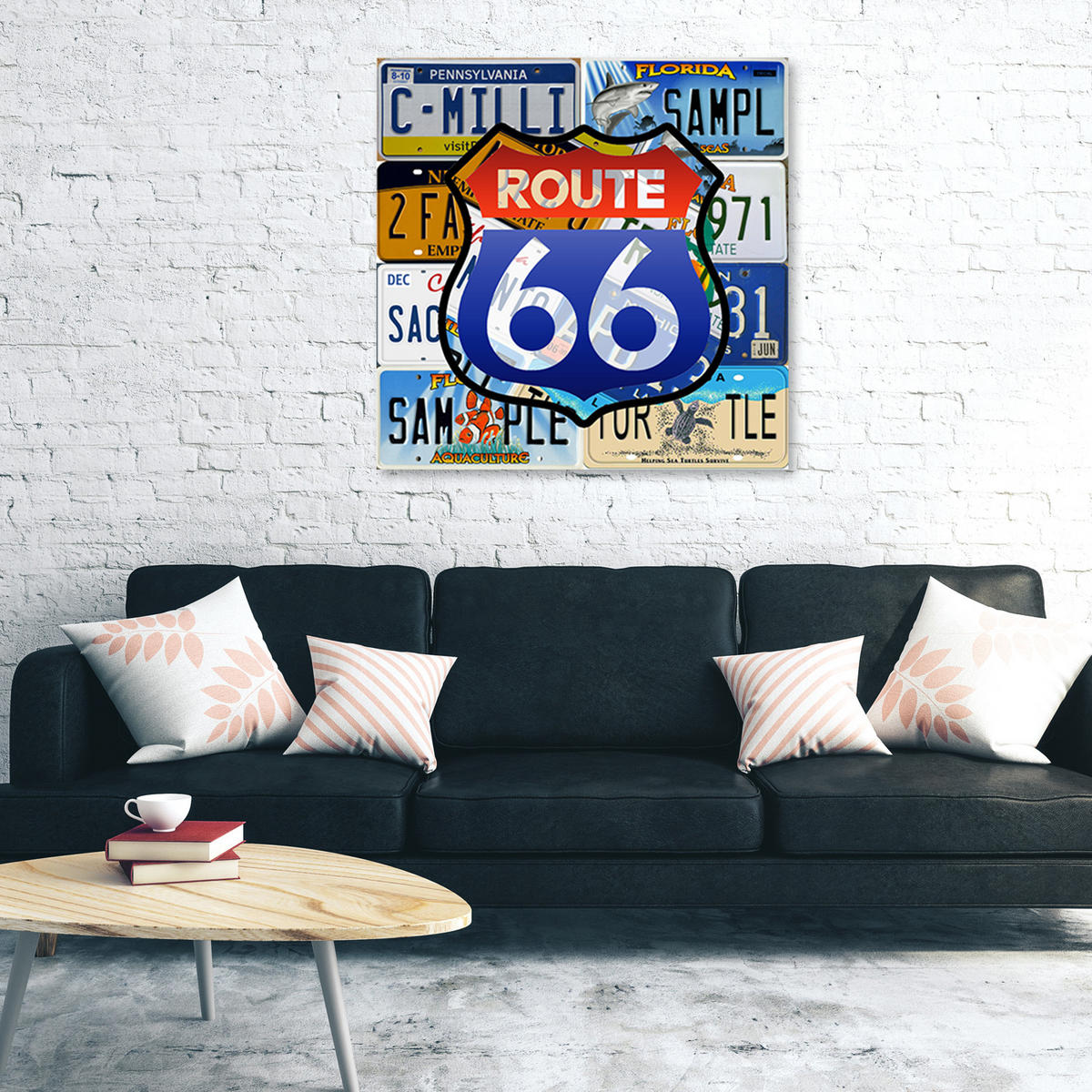 WANDBILD mit Wandbildunterschriften farbig - Multicolor, Textil (50/50cm) - Feeby