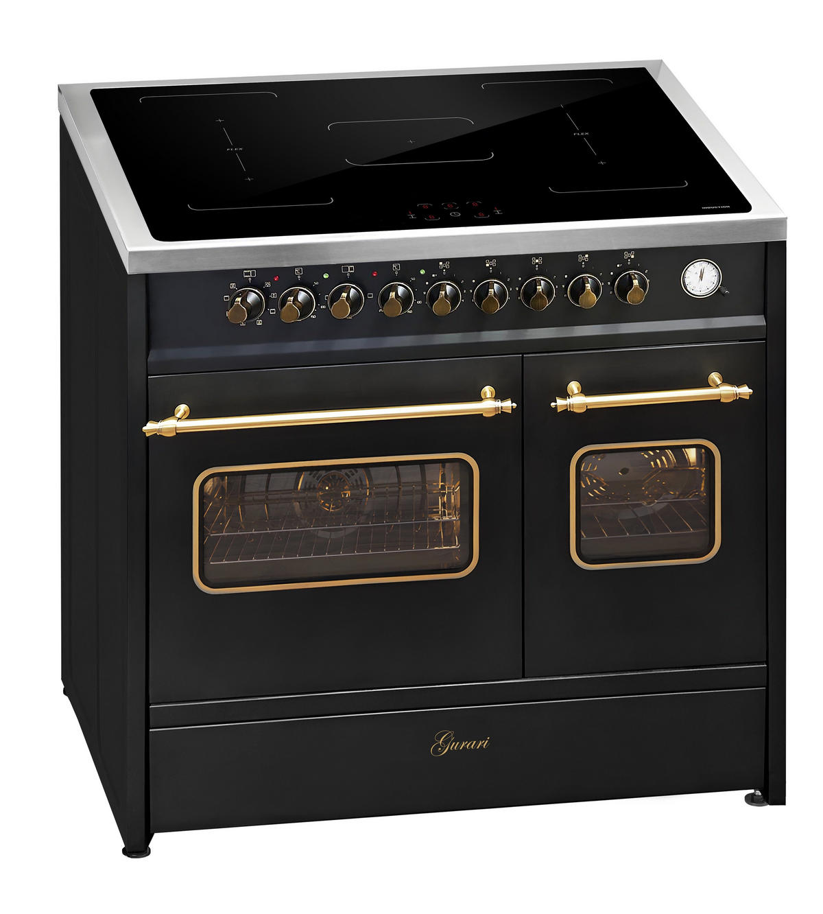 ELEKTRO-STANDHERD E 913 DF RU BL 90 cm Schwarz - Schwarz, Metall (90/94/61.5cm) - Gurari