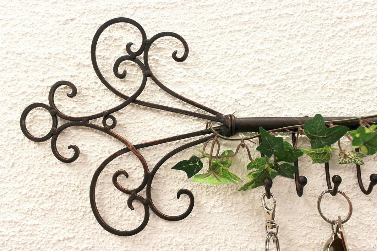 SCHLÜSSELHÄNGER Hakenleiste 56cm - Braun, Metall (56/20/3cm) - DanDiBo