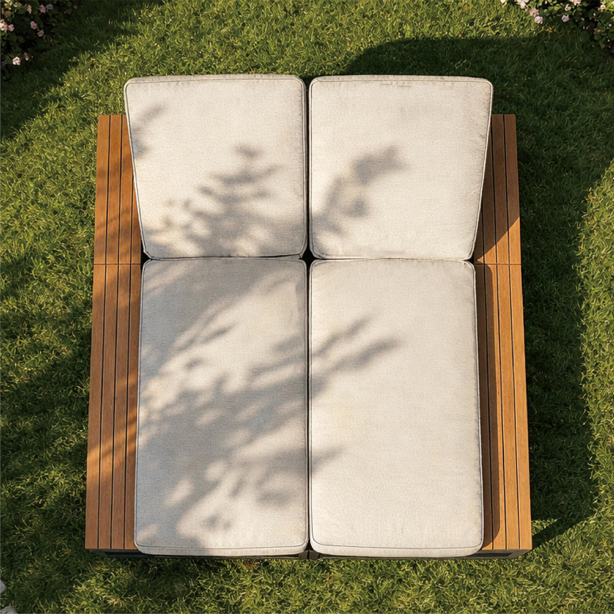 SONNENLIEGE, 2 Personen, Verstellbar, Daybed, Beige - Beige, Metall (159/184cm) - FLIEKS