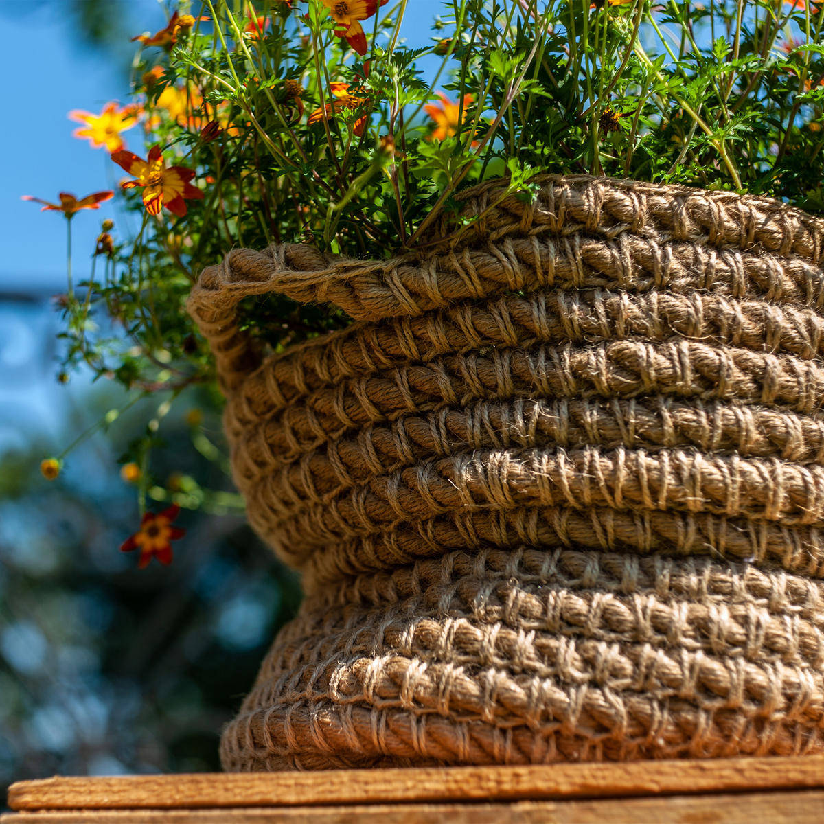 2xJUTESCHNUR - Hellbraun, Textil (1500/1/1cm) - Relaxdays