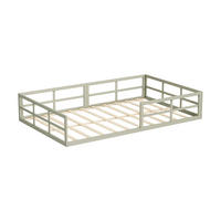 BODENBETT AUS METALL Minno Greige 205 x 125 cm ohne Matratze - Greige, Metall - VitaliSpa