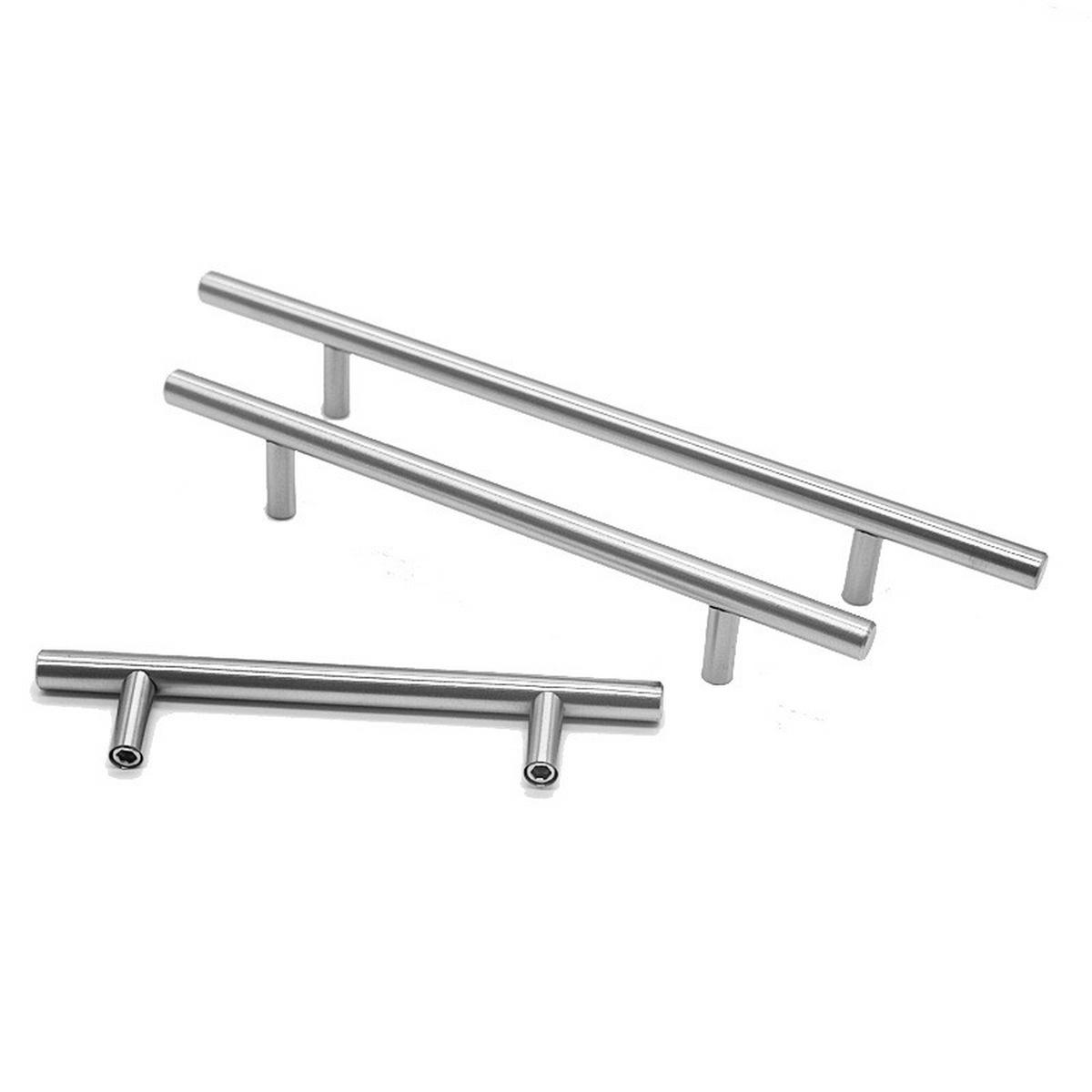 MÖBELGRIFF 10er-Set 96 mm Edelstahl - Silberfarben, Metall (1.2/3.2/15cm)