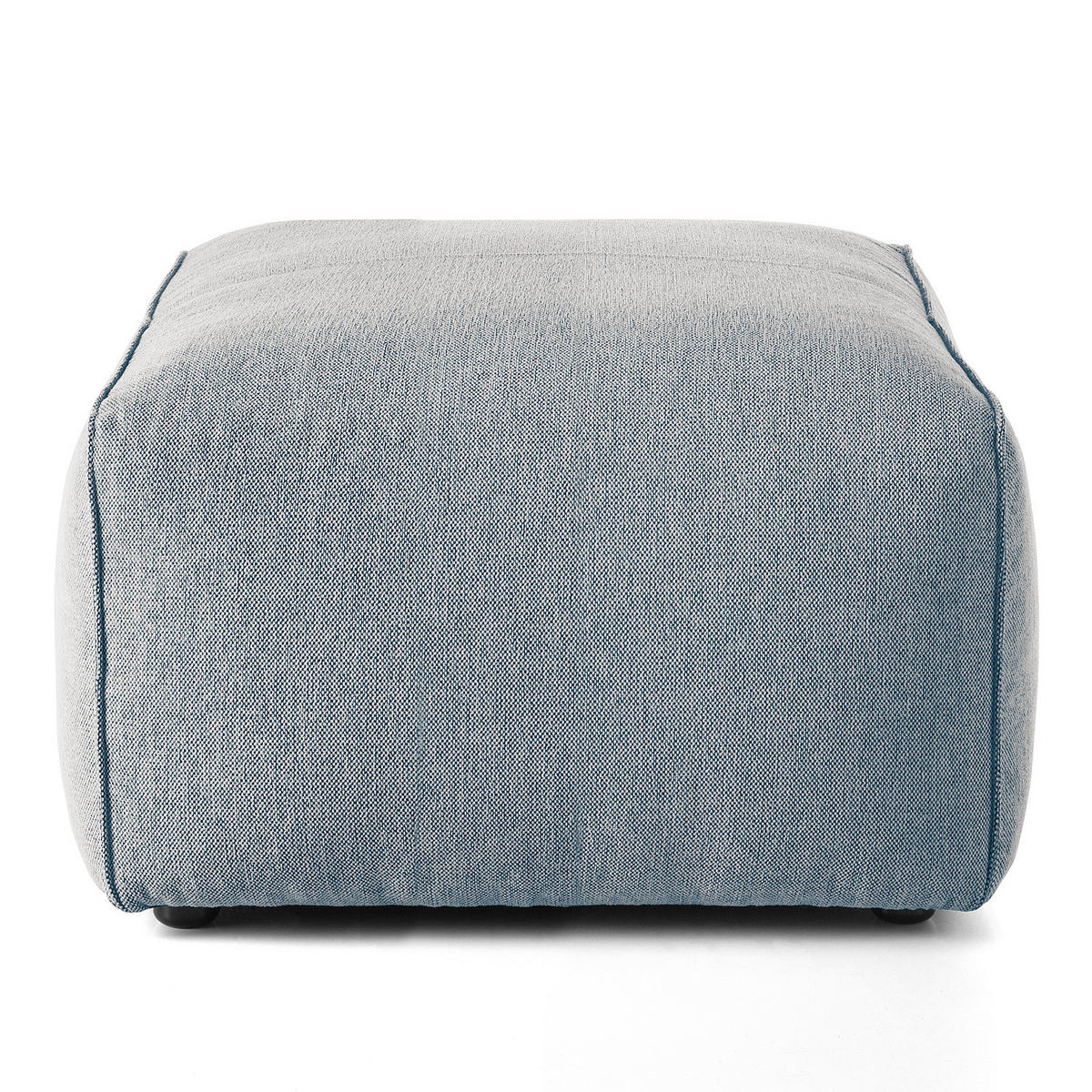 POLSTERHOCKER - Blau/Schwarz, Kunststoff/Textil (81/38/100cm) - home24