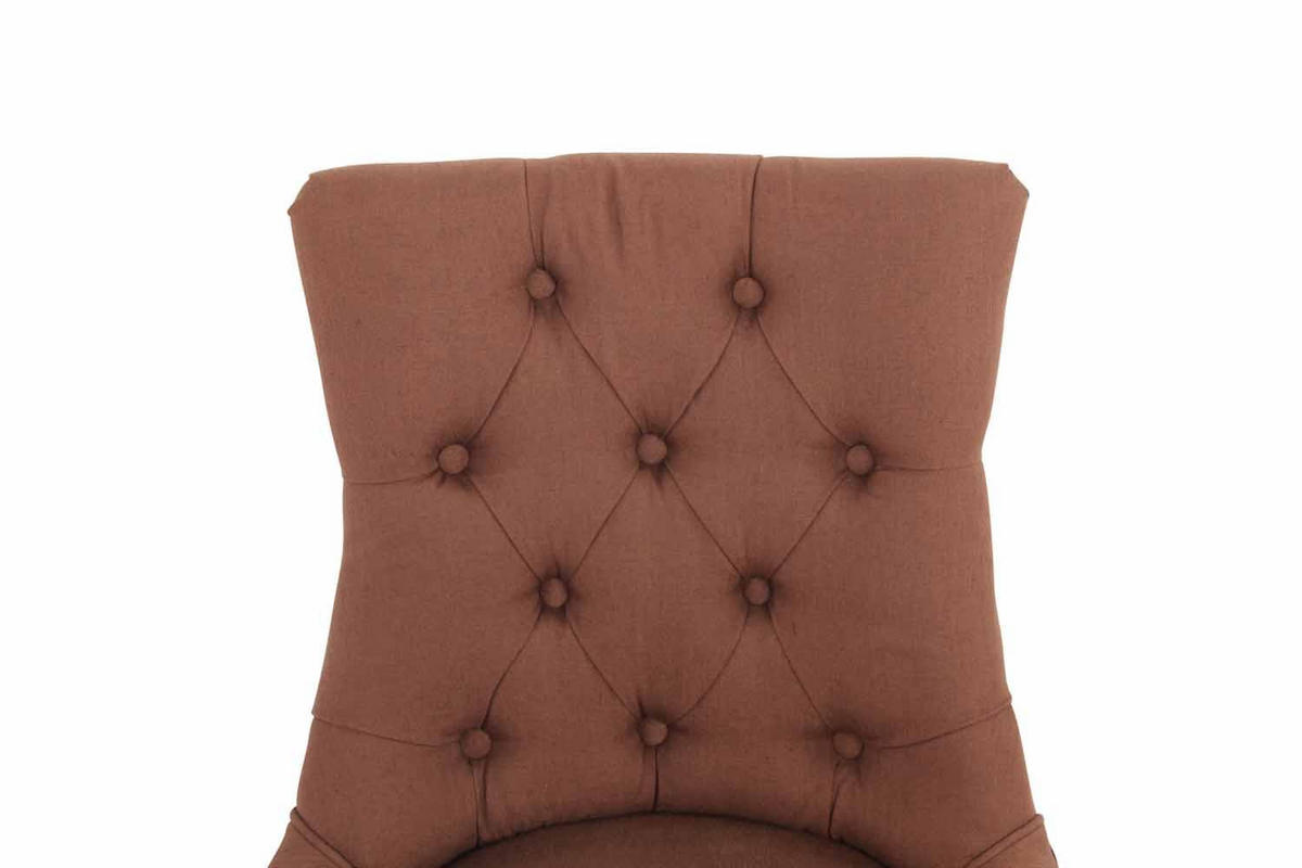 WOHNZIMMERSTUHL Stoff braun - Naturfarben/Braun, Holz/Textil (55/92/58cm) - CLP