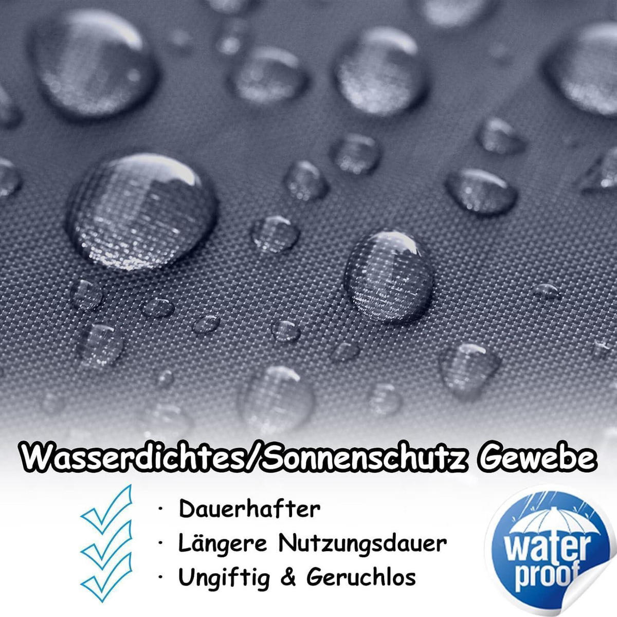 FALTPAVILLON 2,5 x 2,5 m mit Seitenteilen Anthrazit - Anthrazit, Textil (250/260/250cm)