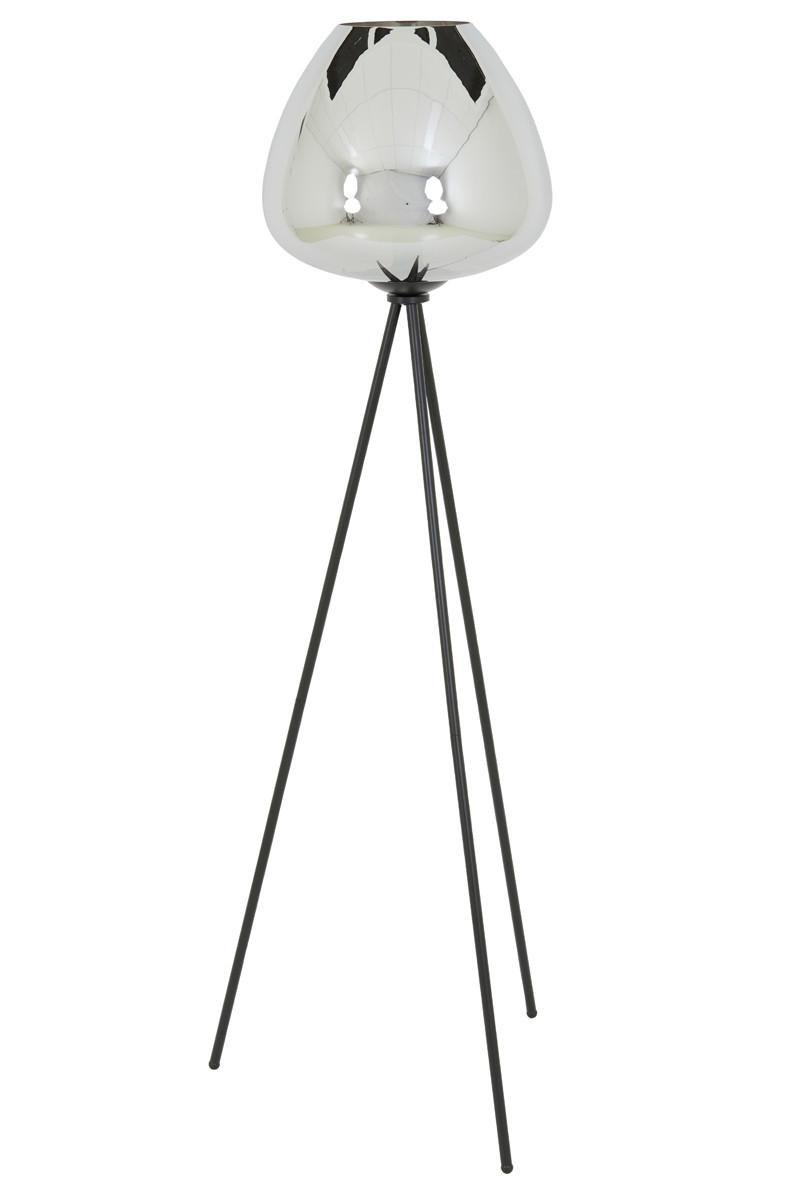 Thumbnail - Light & Living Stehleuchte, Grau, Glas, Rund, A, 42x146x42 cm, CE, Lampen & Leuchten, Innenbeleuchtung, Stehlampen, Steh...