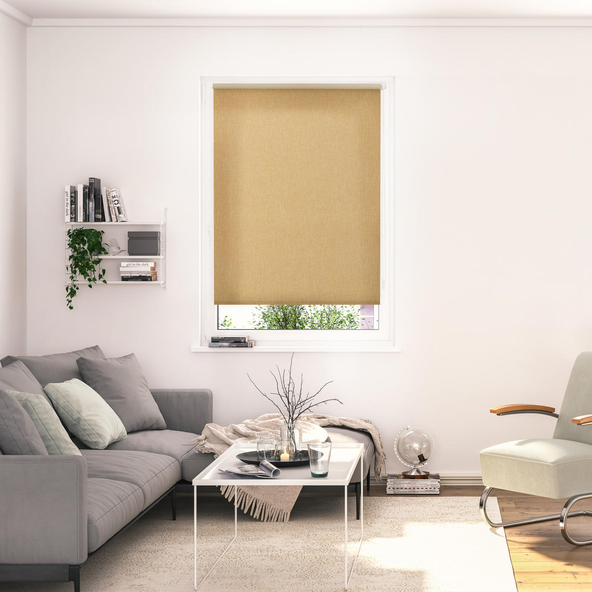 THERMO-ROLLO MADRID OHNE BOHREN, LICHTDURCHLÄSSIG - Rostfarben, Kunststoff (40/190cm) - Lichtblick Original