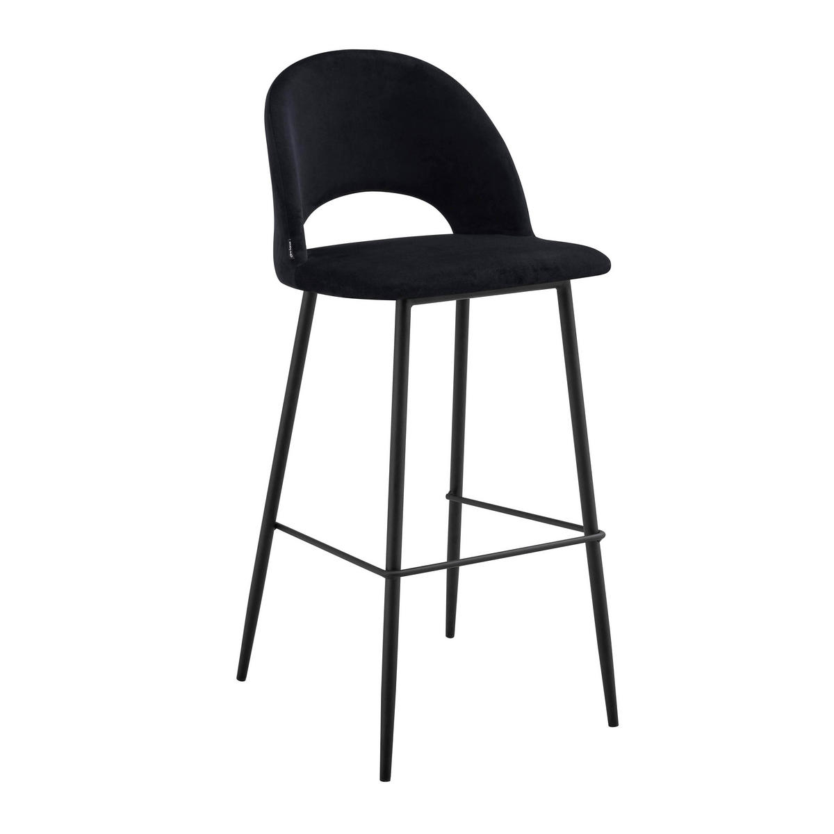 BARHOCKER 2-tlg., Schwarz - Schwarz, Metall (44/103/51cm) - Oviala