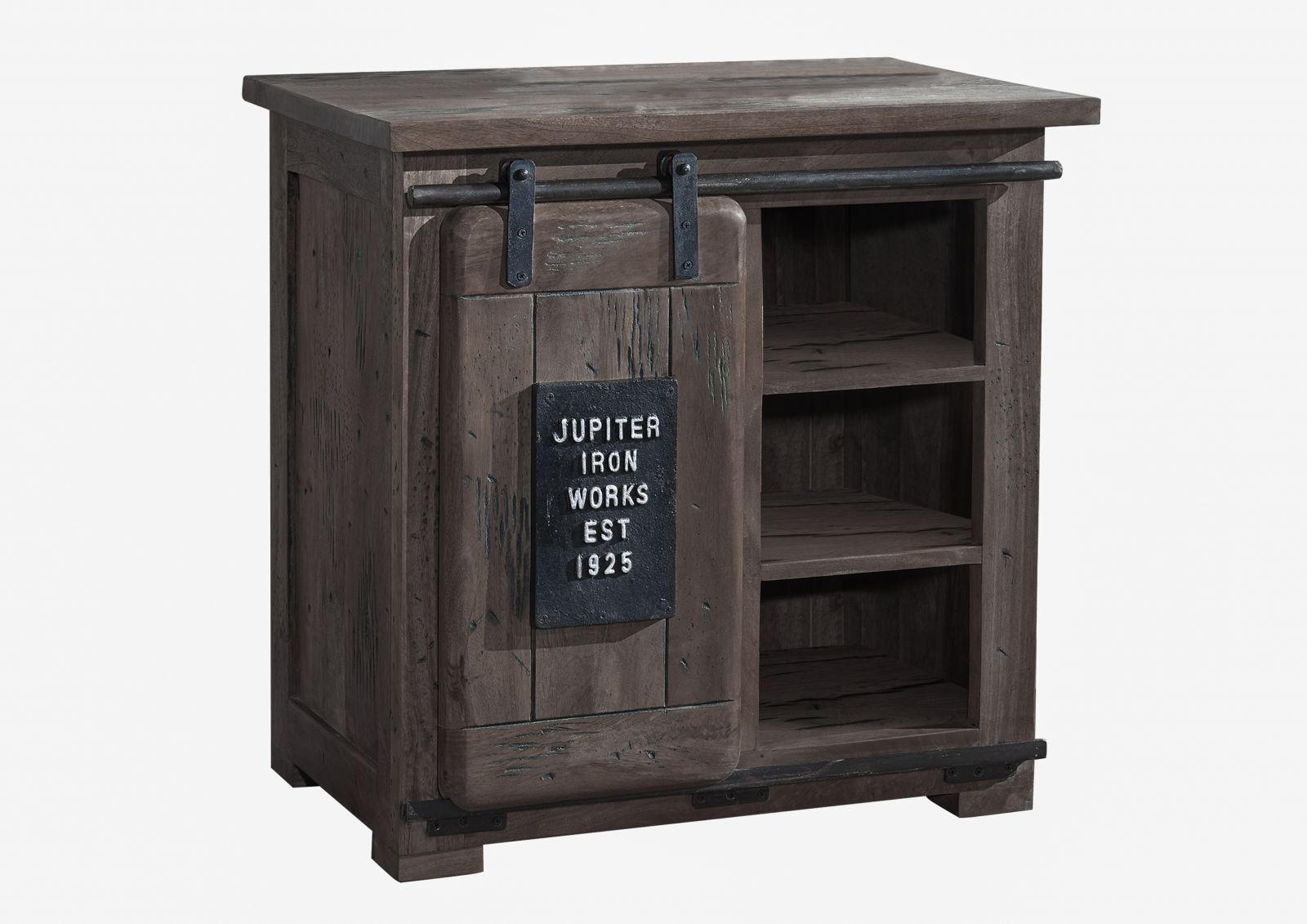 KOMMODE Mango 70x45x70 grau lackiert RAILWAY #224 - Grau, Holz (70/70/45cm) - Massivmoebel24