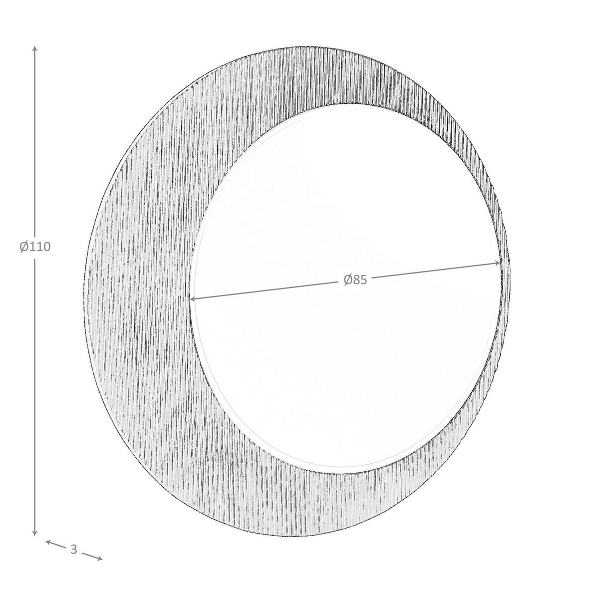 WANDSPIEGEL Wandspiegel Runden walnussfarbenes Holz Ø110/3 cm - Walnussfarben, Holz (110/3/110cm) - ANGEL CERDA