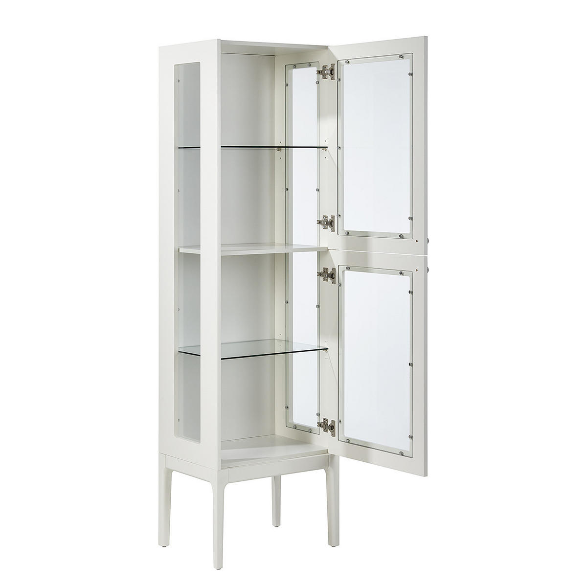 VITRINENSCHRANK - Weiß - Weiß, Holz/Holzwerkstoff (55/190/40cm) - home24