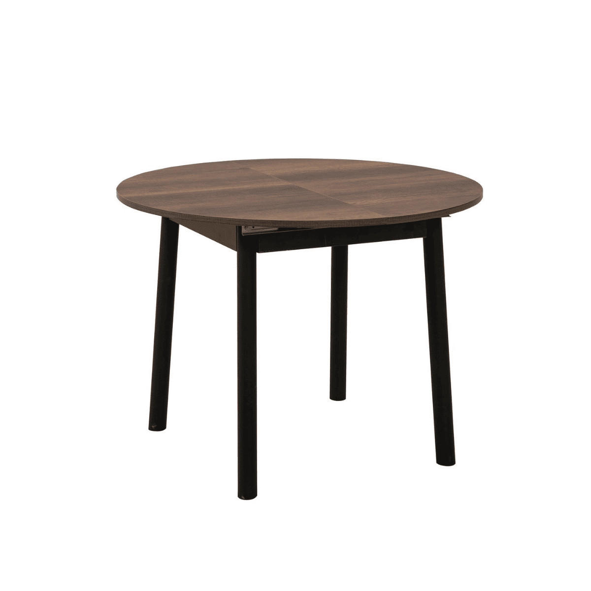 TISCH mit massivholzbeinen - vina 100/100/75 cm - Schwarz, Holzwerkstoff (100/100/75cm) - Calicosy