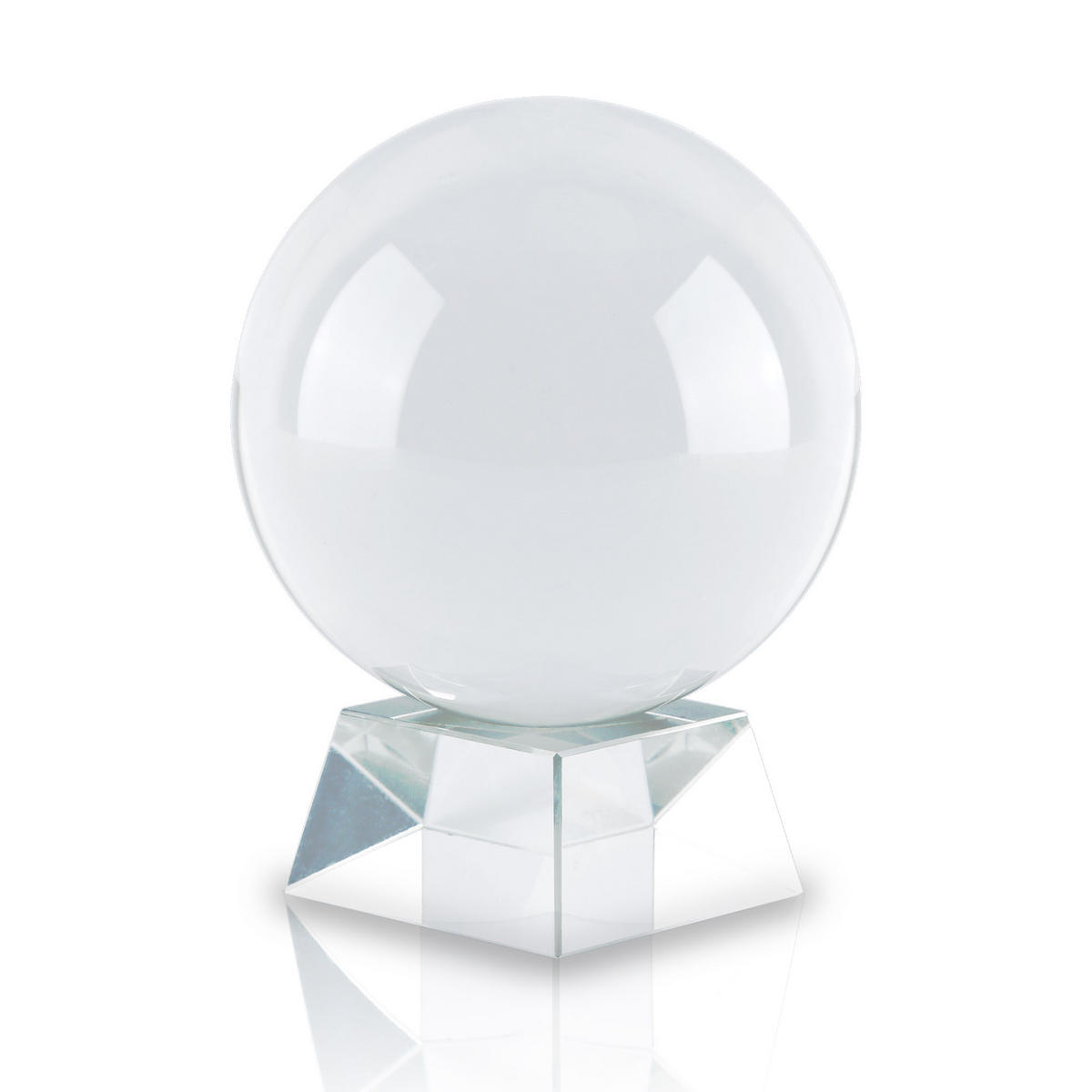 GLASKUGEL Fotokugel mit Ständer - Transparent, Glas (13cm) - Intirilife