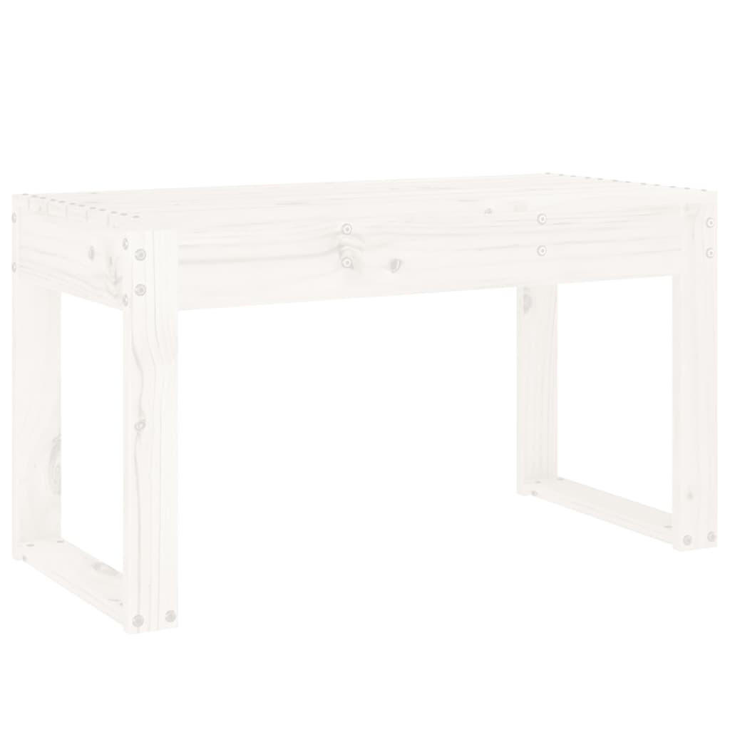 furnicato Gartenbank Weiß 80x45x38 cm