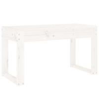 GARTENBANK Weiß 80x38x45 cm Massivholz Kiefer - Weiß, Holz (80/45/38cm) - furnicato