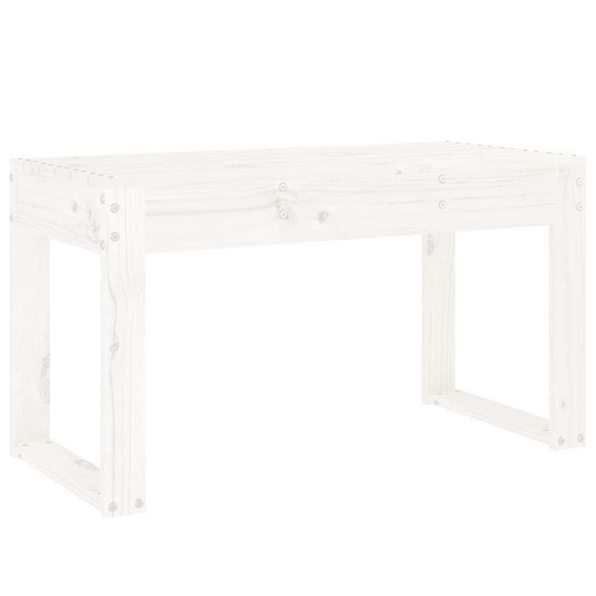 GARTENBANK Weiß 80x38x45 cm Massivholz Kiefer - Weiß, Holz (80/45/38cm) - furnicato