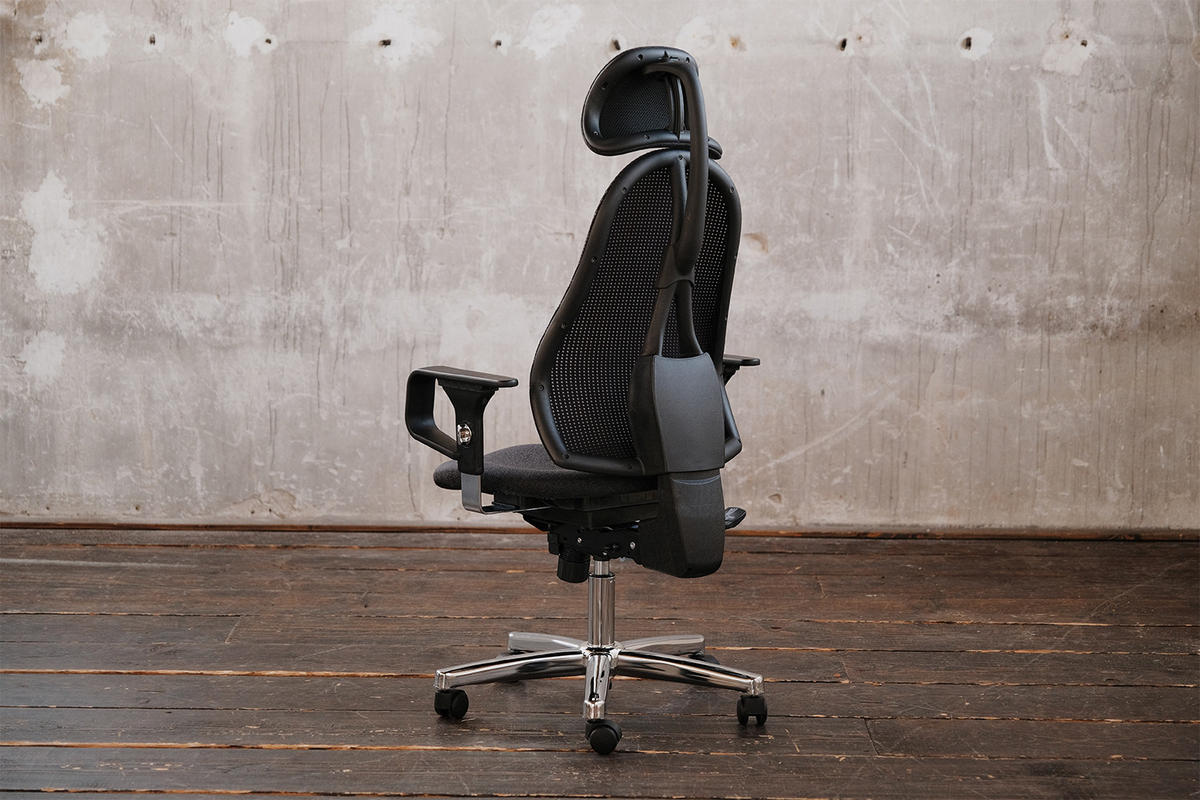 BÜROSTUHL FINO Anthrazit Kunststoff Höhenverstellbar - Anthrazit/Silberfarben, Kunststoff/Metall (64/120/64cm) - KAWOLA