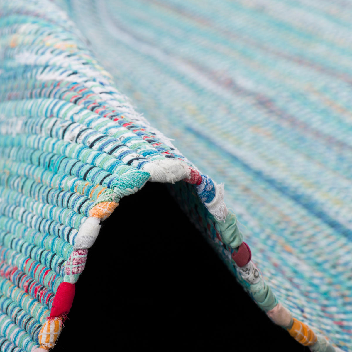 BAUMWOLLE NATUR TEPPICH CAYENNE - Blau, Textil (200/300cm) - Pergamon