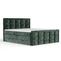 BOXSPRINGBETT Ambrosia Grün 180/200 cm - Schwarz/Grün, Holz/Holzwerkstoff (180/200cm) - Maison de Reve