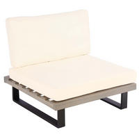 LOUNGE-SESSEL Schwarz, Grau, Cremeweiß - Schwarz/Weiß, Holz (82/75/82cm) - MCW