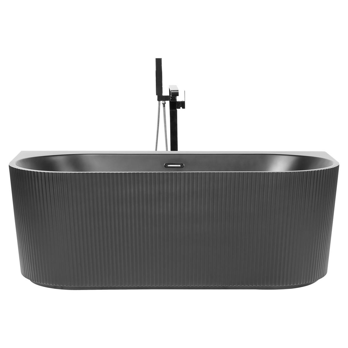 BADEWANNE 80x170x60 cm schwarz Gocta - Schwarz, Kunststoff (80/60/170cm) - Beliani
