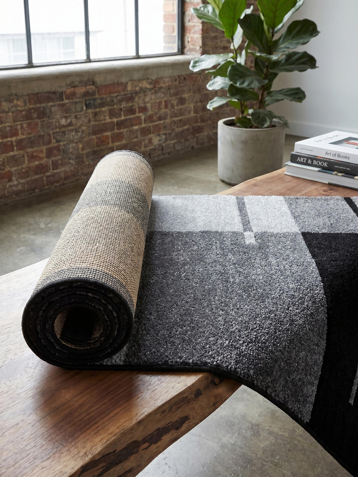 KURZFLORTEPPICH LATEMAR, kariert, Grau, 80 x 300 cm - Grau, Textil (80/300cm) - KADIMA DESIGN