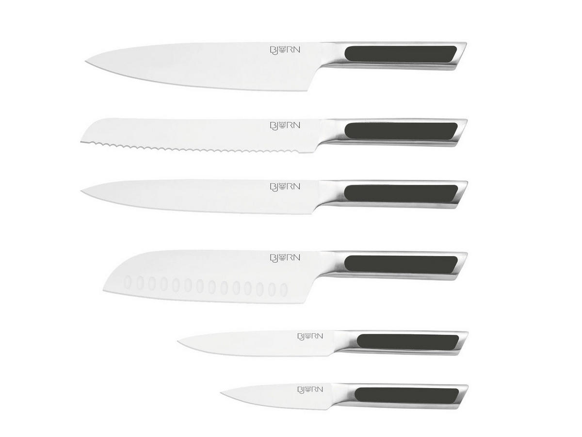 KÜCHENMESSER Loki - 6er-Set - Silberfarben, Metall (1cm) - Björn
