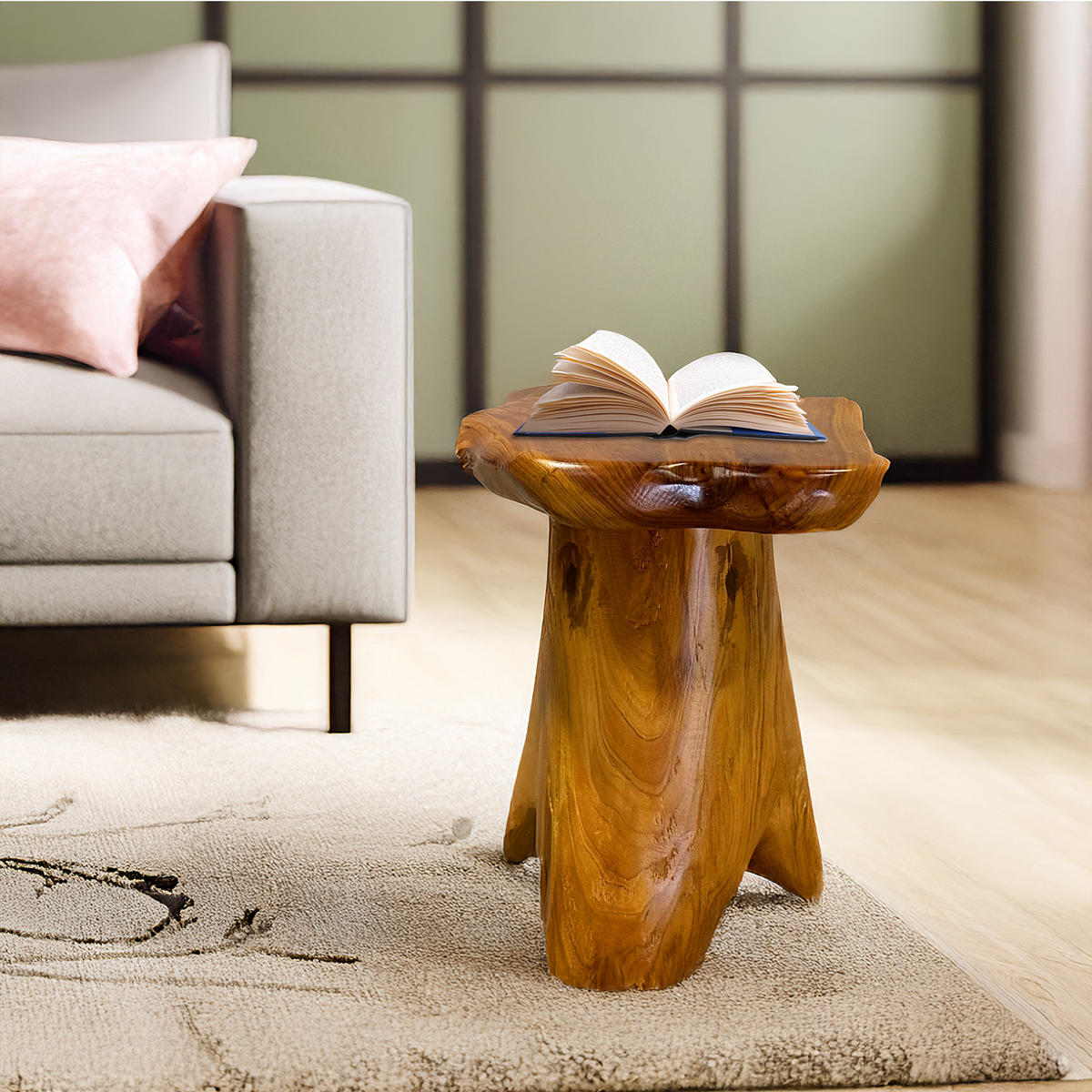 COUCHTISCH 35/30/37 cm Naturholz aus massiven Tannenholzwurzeln mit unregelmäßiger Form - Naturfarben, Holz (35/30/37cm) - OKWISH