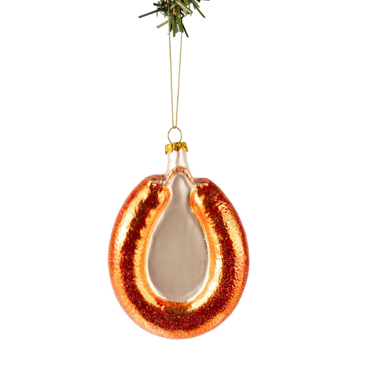 WEIHNACHTSKUGEL Rookworst 13 cm - Bronzefarben, Glas (3/13/1cm)