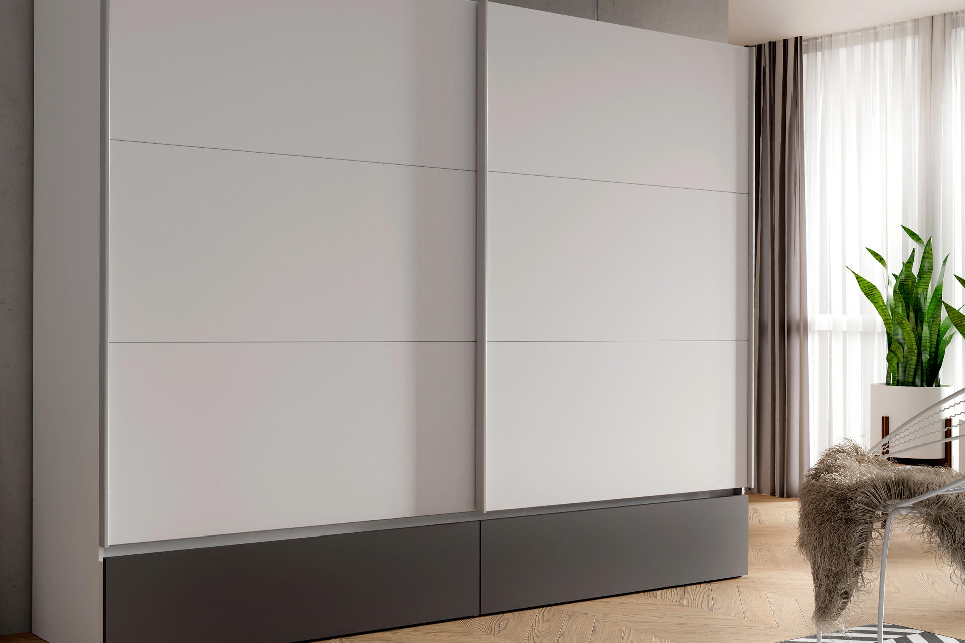 Kleiderschrank mit Schwebetüren
