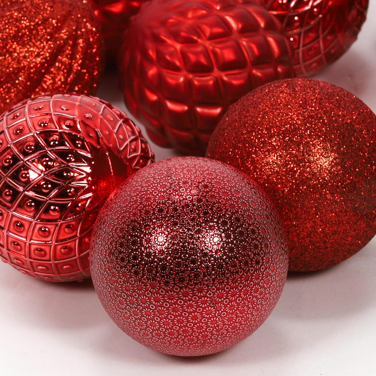 WEIHNACHTSKUGELN 6 cm 35 Stk. - Rot, Kunststoff (16/36/16cm) - Home Styling Collection