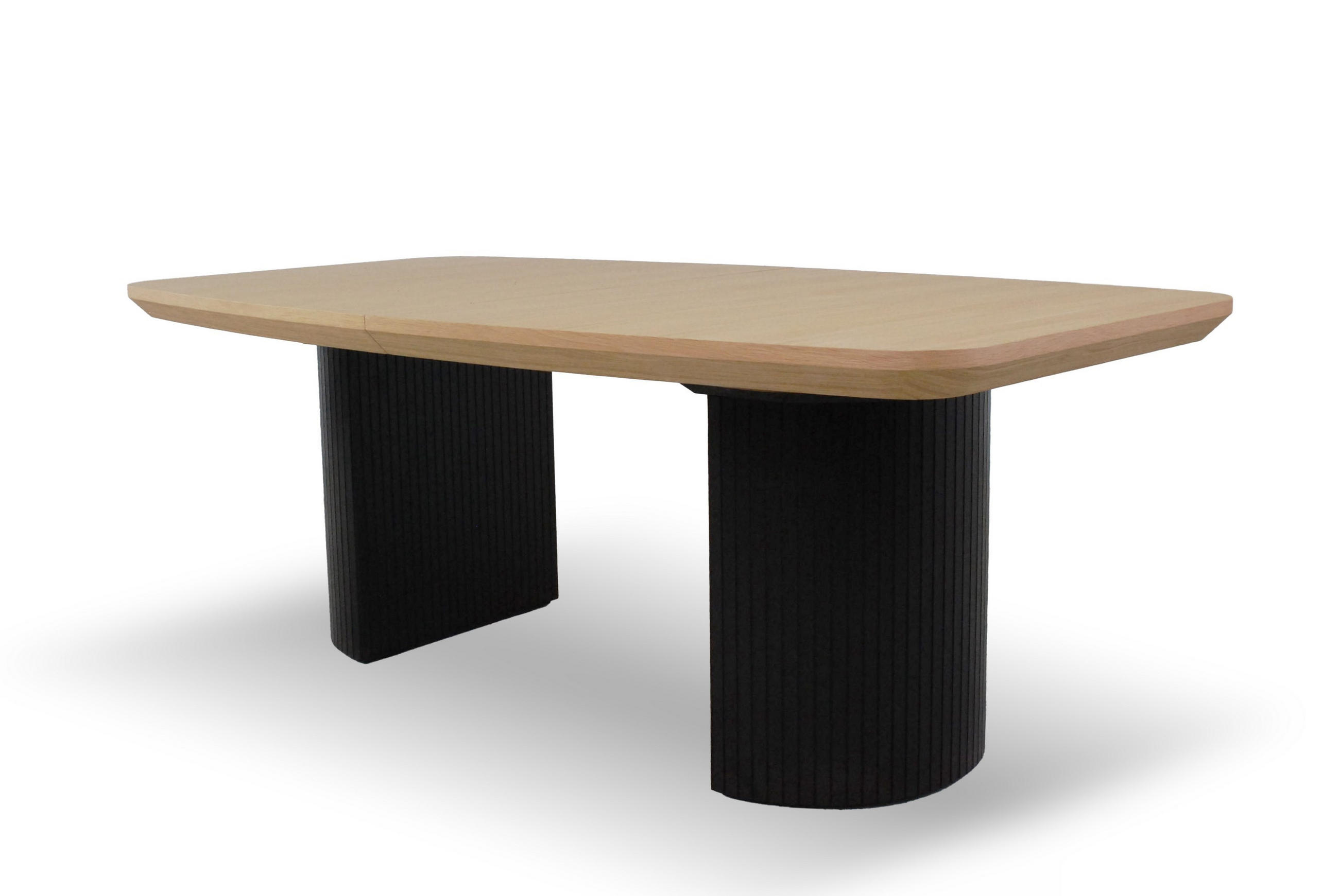ESSTISCH LINEA Ausziehbar 200 - 300 / 110 x 76 cm - Eichefarben/Schwarz, Holz (200/110/76cm) - MASSENO