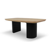 ESSTISCH LINEA Ausziehbar 200 - 300 / 110 x 76 cm - Eichefarben/Schwarz, Holz (200/110/76cm) - MASSENO