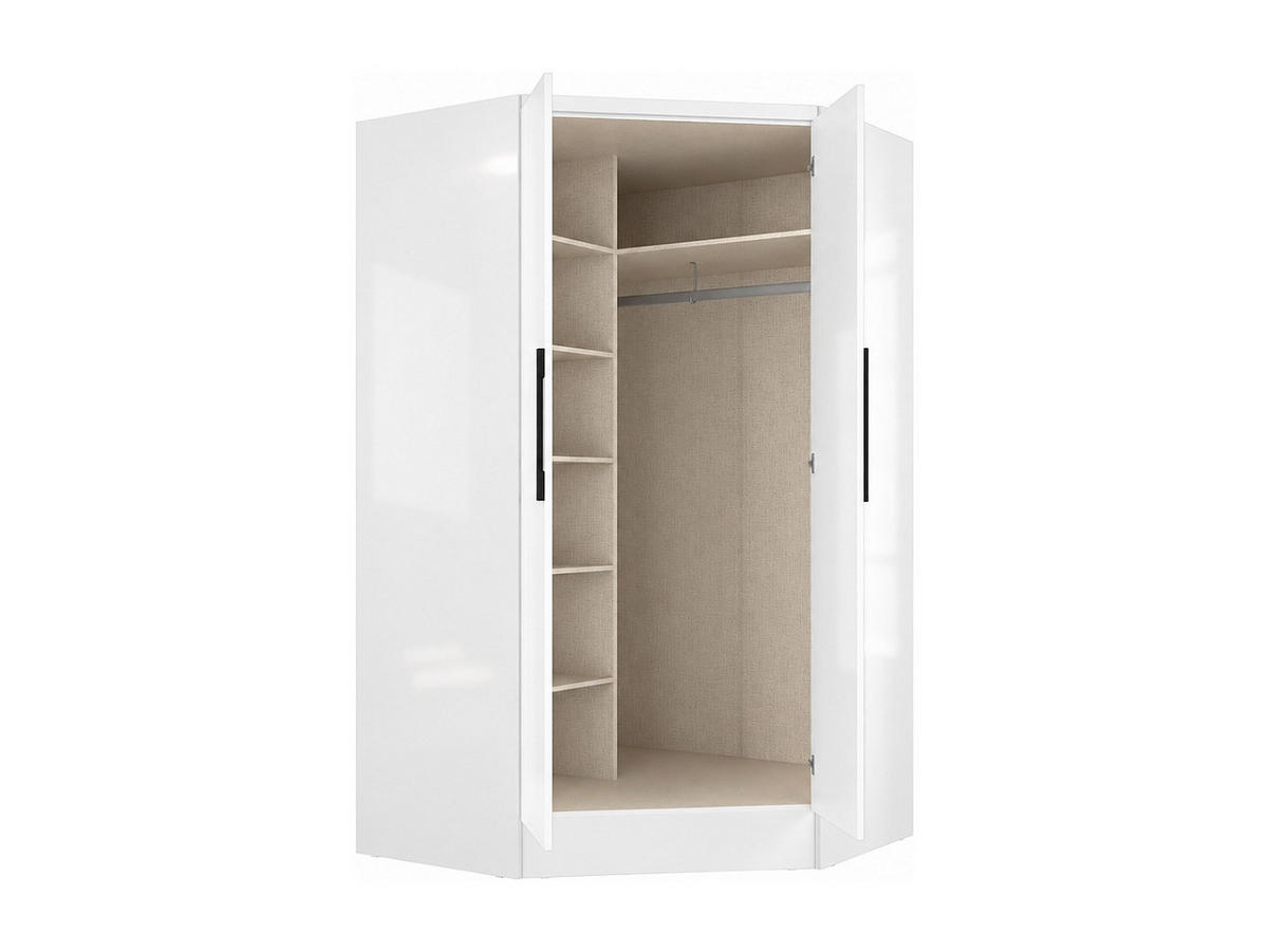 KLEIDERSCHRANK - 101.5 x 101.5 - holz - weiß Aurali - Weiß, Holz (101.5/182/101.5cm) - Vente-Unique