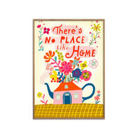 POSTER mit Rahmen Affordable Art Prints x Uta Krogmann - No Place like Home - Eichefarben/Multicolor, Holz/Papier (70/100cm) - Poster&Frame
