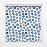 VNÚTORNÁ roleta - okenná roleta - roleta - 140x140 cm - Modré bodky - modrá, plast (140/140/0.5cm) - TULUP