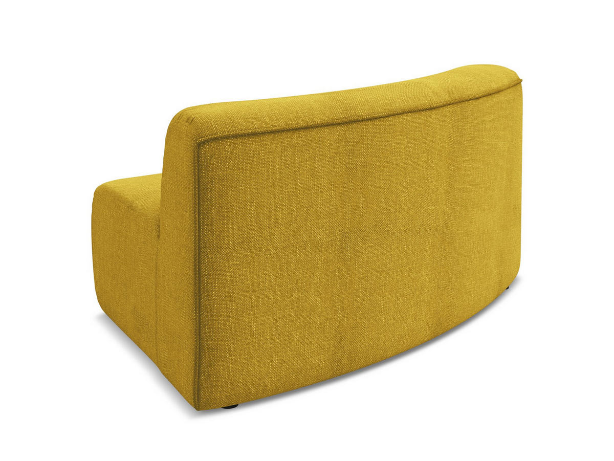 SOFAELEMENT Chenille Stoff Gelb - Currygelb/Gelb, Kunststoff/Textil (147/70/89cm) - Makamii