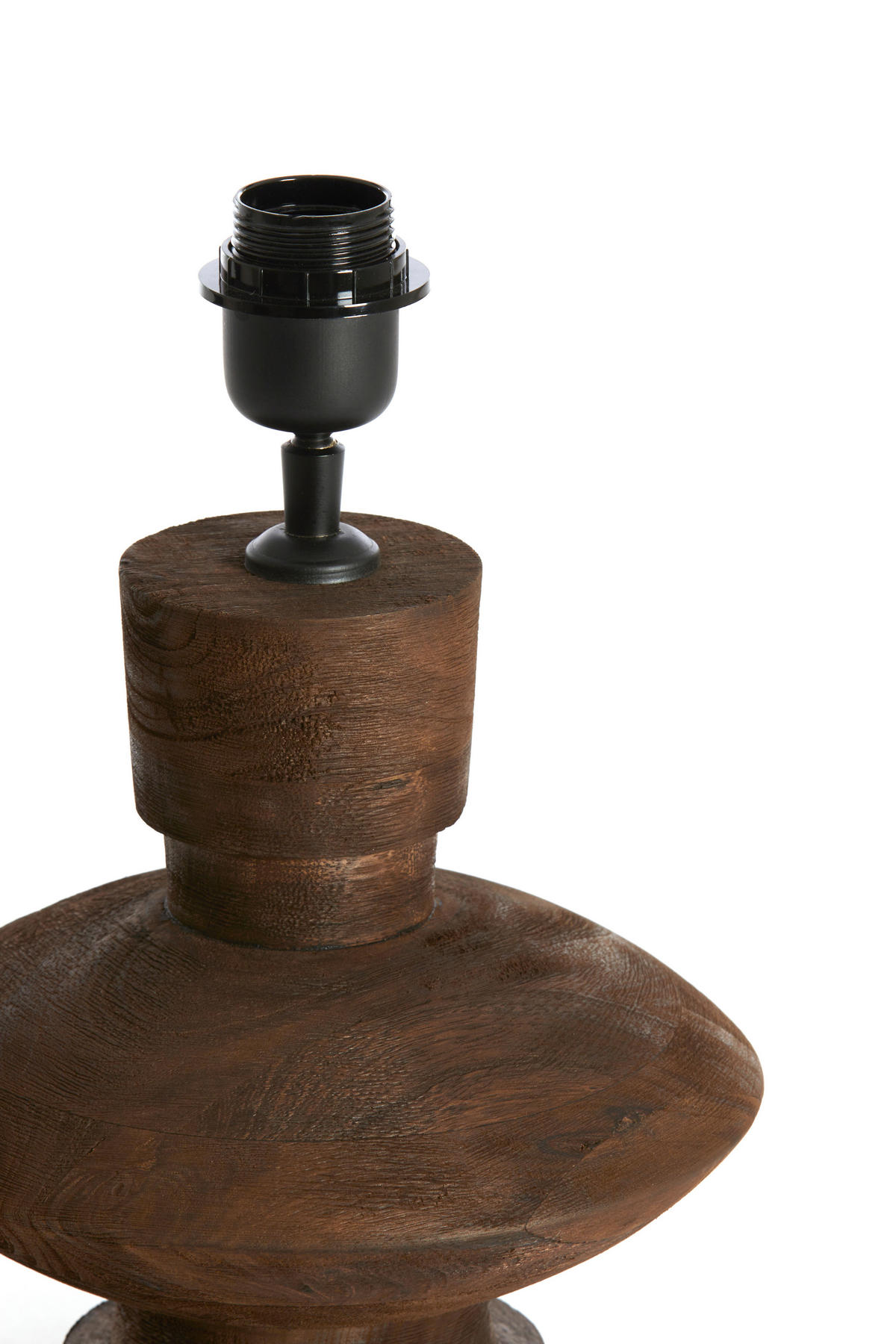 LAMPENFUSS Fiera Braun Ø23/25 cm - Dunkelbraun, Holz (23/23/25cm) - Light & Living