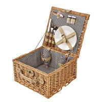 PICKNICKKORB (4er Set) A Day In The Park - Braun, Glas/Keramik (32/18/32cm) - Butlers