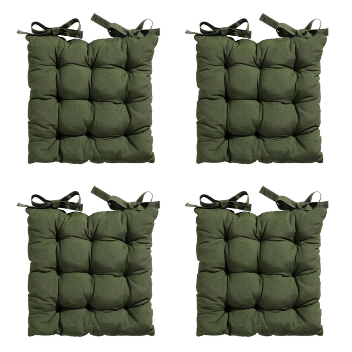 SITZKISSEN Panama 46/46 cm 4er-Set - Waldgrün, Textil (46/6/46cm) - Madison