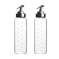 ÖLSPENDER-SET Essig und Öl Flaschen (2-tlg) - Transparent, Glas (4.1/24.3/4.1cm) - Intirilife