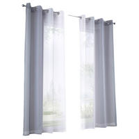 VORHANG 2ER SET »Modena« HxB 175x140 cm Grau - Grau, Textil (140/175cm) - Gardinenbox