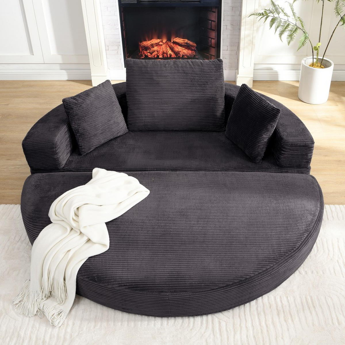 KLAPPSOFABETT 2-in-1 Sofa und Bett 173/176/40 cm - Schwarz, Textil (176/40/173cm)