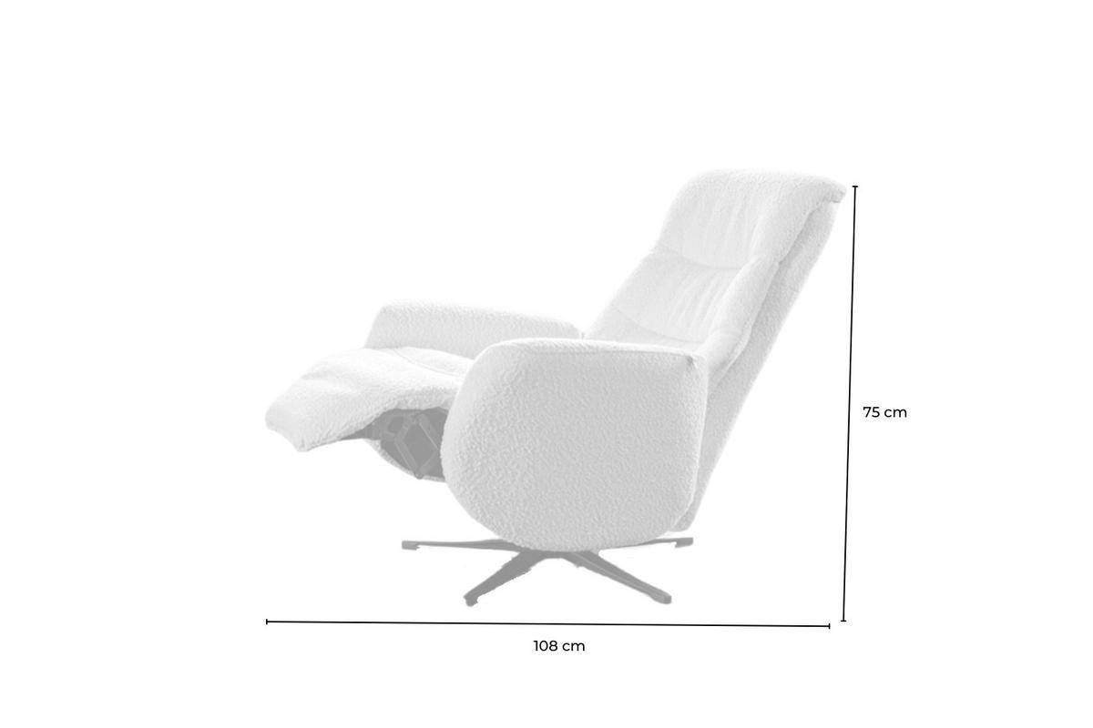RELAXSESSEL SARI Hellgrau Webstoff - Hellgrau/Schwarz, Textil/Metall (77/108/89cm) - KAWOLA
