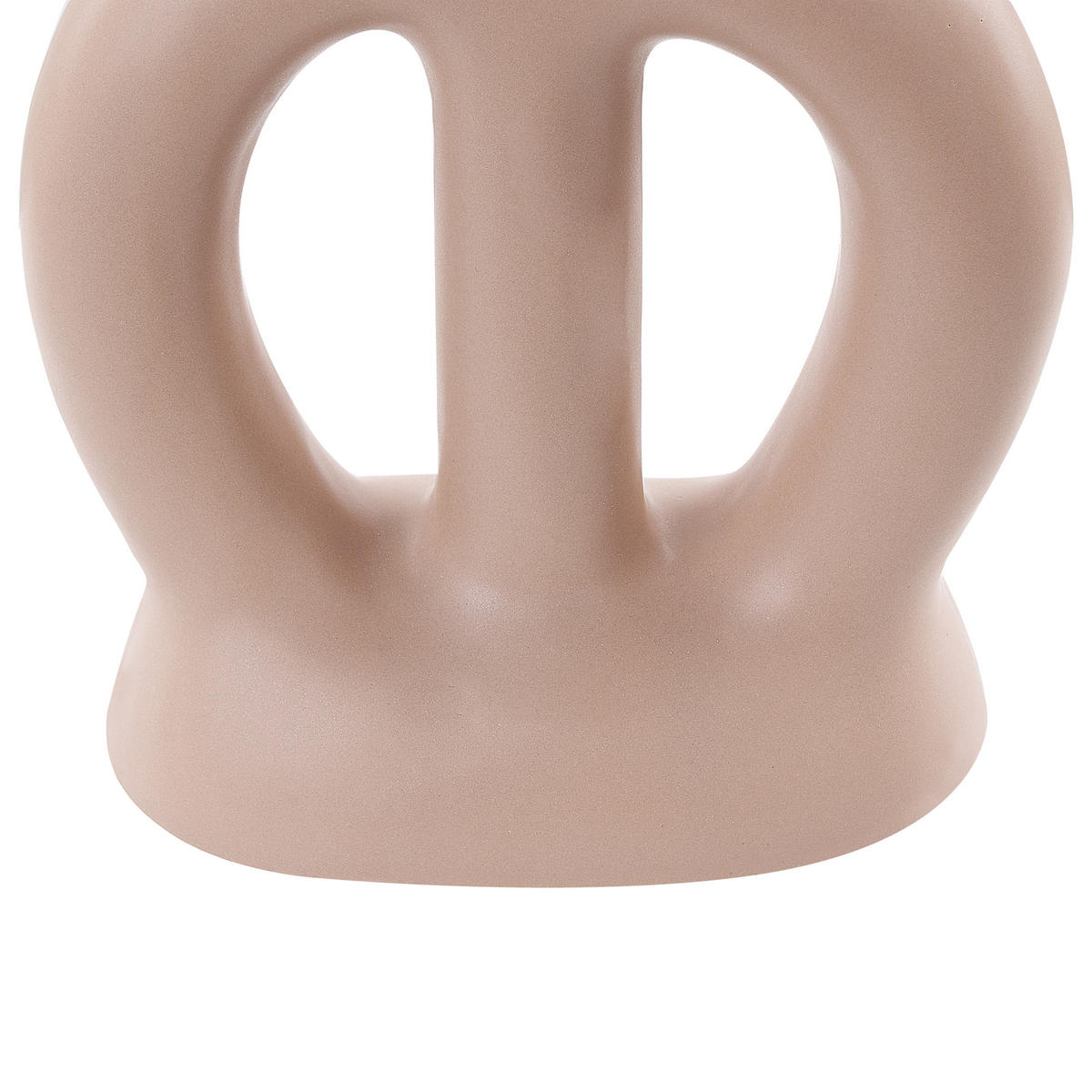 BLUMENVASE Porzellan beige Kozani - Beige, Keramik (28cm) - Beliani